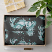 Papier Mousseline Sirène turquoise (Cadeau)
