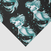 Papier Mousseline Sirène turquoise (Détail)