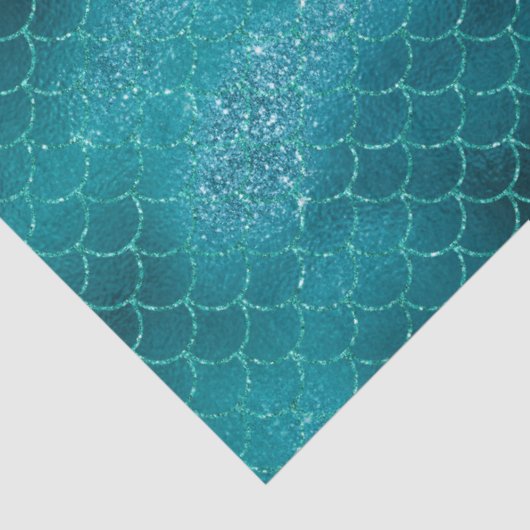 Papier Mousseline Sirène turquoise Sparkle (Détail)