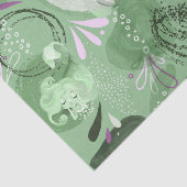 Papier Mousseline Sirènes de Whimsical Vert Arrière - plan Abstrait (Détail)