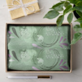 Papier Mousseline Sirènes de Whimsical Vert Arrière - plan Abstrait (Cadeau)