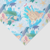 Papier Mousseline Sirènes Et Châteaux De Sable (Détail)