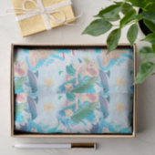 Papier Mousseline Sirènes Et Châteaux De Sable (Cadeau)