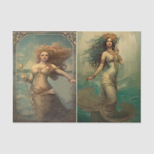 Papier Mousseline Sirènes glamour (Recto)