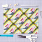 Papier Mousseline sirènes roses de mosaïque nageant le jaune (Artisanat)