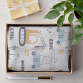 Papier Mousseline Site de construction mignon Briques Grue Digger En (Cadeau)