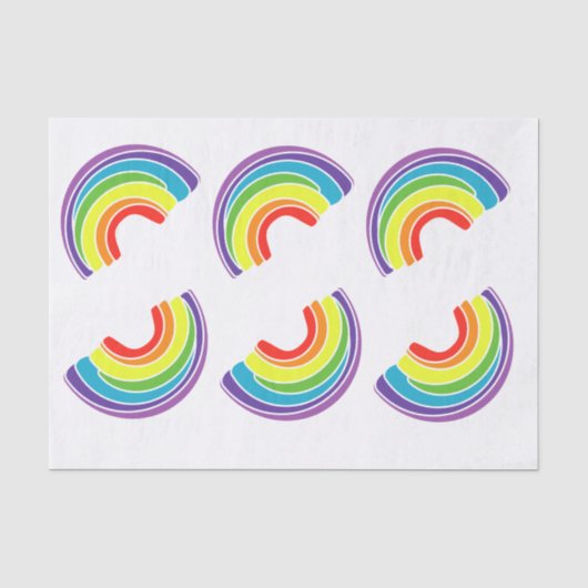 Papier Mousseline Six Rainbows (Recto)
