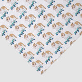 Papier Mousseline Skateboard Bulldog mignon Motif (Détail)