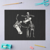 Papier Mousseline Skateboard Skeletons Skeleton Skeleton Halloween (Artisanat)