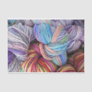Papier Mousseline Skeins en fils colorés pour Tricot, Crochet