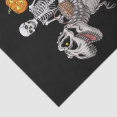 Papier Mousseline Skeleton équitation maman Dinosaur T rex Halloween (Détail)