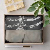 Papier Mousseline Skeleton gothique noir & or déroupage (Cadeau)