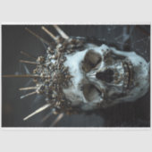 Papier Mousseline Skeleton gothique Skull Decoupage papier de tissus (Recto)