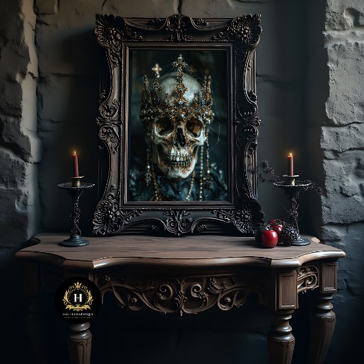 Papier Mousseline Skeleton gothique Skull Decoupage papier de tissus