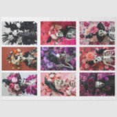 Papier Mousseline Skeleton gothique Skull Junk Journal Découpage (Recto)