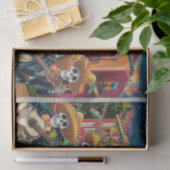 Papier Mousseline Skeleton Mariachi Band Día de Los muertos (Cadeau)