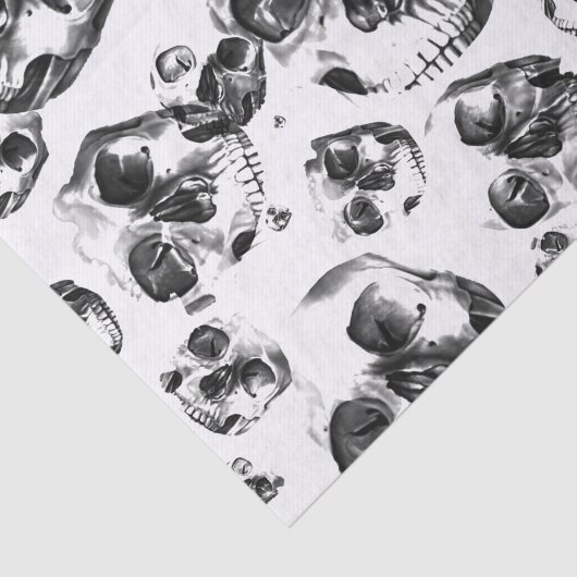 Papier Mousseline Skeleton Skull Art Pattern (Détail)