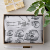 Papier Mousseline Skeleton Skuls Skull n Bones Decoupage Collage Ti (Cadeau)
