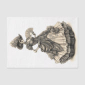 Papier Mousseline Skeleton victorien gothique habillé AH9 Découpage (Recto)