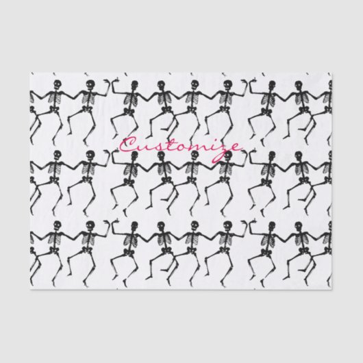 Papier Mousseline Skeletons dansants Halloween Thunder_Cove (Recto)
