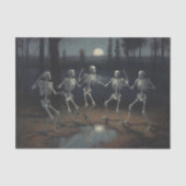 Papier Mousseline Skeletons de danse de découpage d'Halloween (Recto)