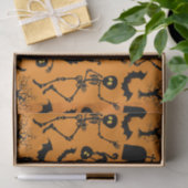 Papier Mousseline Skeletons d'Halloween Macabre Dance (Cadeau)