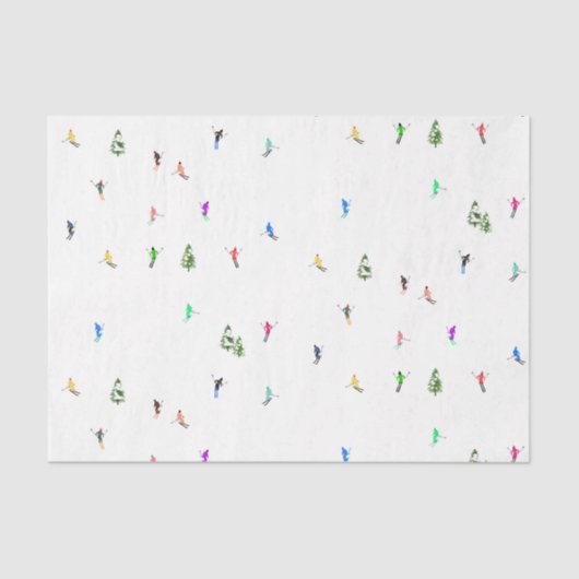 Papier Mousseline Ski alpin d'hiver Ski Ski Ski Motif (Recto)
