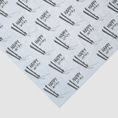 Papier Mousseline Ski d'hiver Joyeuses vacances Tissu Papier (Détail)