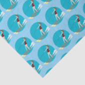 Papier Mousseline Ski nautique de style vintage (Détail)