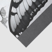 Papier Mousseline Skull and Butterflies Decoupage Paper  (Détail)