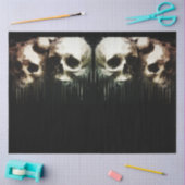 Papier Mousseline Skulls Rustic 16-2 Découpage papier tissu (Artisanat)
