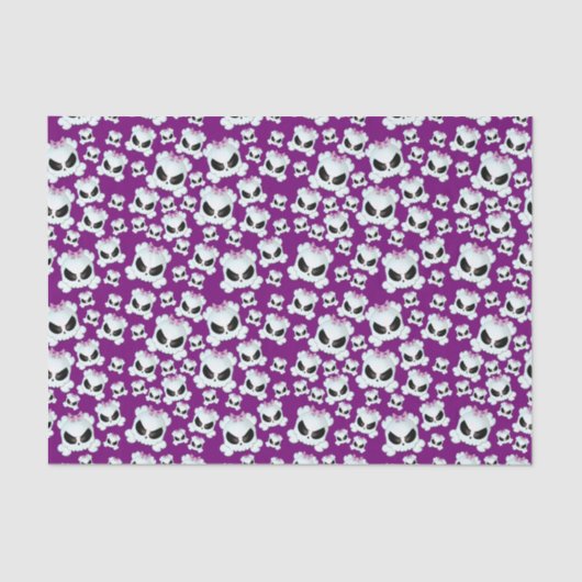 Papier Mousseline Skullz Girly (Recto)