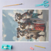 Papier Mousseline Skunks de surf sur la page de découpage de plage (Artisanat)