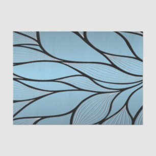 Papier Mousseline Sky Blue Hues Creative Leave Motif