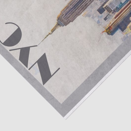 Papier Mousseline Skyline de New York (Détail)