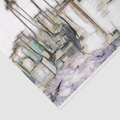 Papier Mousseline Skyline Noir Et Blanc New York City Dessin (Détail)