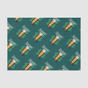 Papier Mousseline Slàinte ! Saint Patrick's Day Pint of Beer on Gree