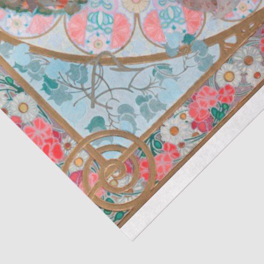 Papier Mousseline Slavia, Mucha (Détail)