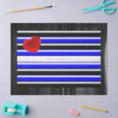 Papier Mousseline SlipperyJoe's Gay Leather Pride drapeau royal noir (Artisanat)