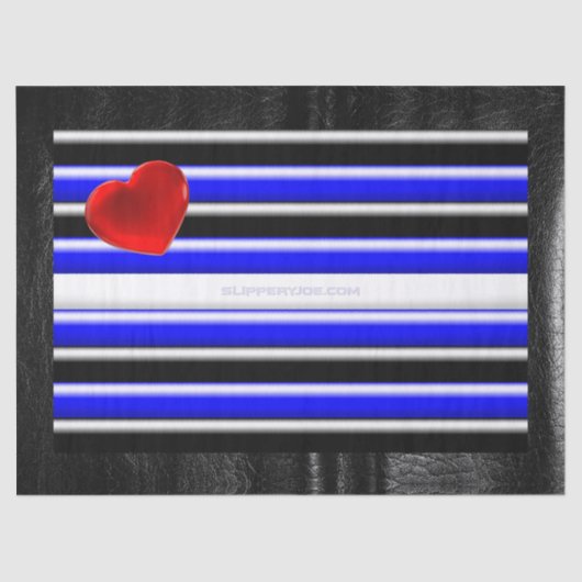 Papier Mousseline SlipperyJoe's Gay Leather Pride drapeau royal noir (Recto)