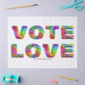 Papier Mousseline SlipperyJoe's vote amour égalité cadeaux gay pride (Artisanat)