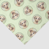 Papier Mousseline Sloughi Peinture Sable doré mignon Art Chien origi (Détail)