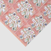 Papier Mousseline small peach mahjong tiles (Détail)