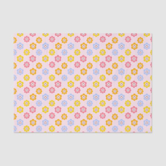 Papier Mousseline Smile Daisy Cute Super Retro (Recto)
