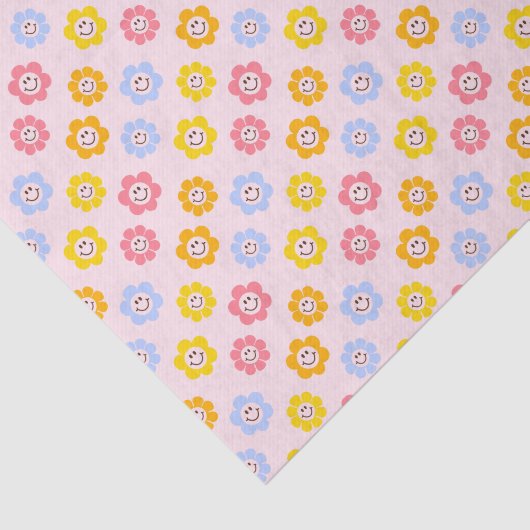 Papier Mousseline Smile Daisy Cute Super Retro (Détail)