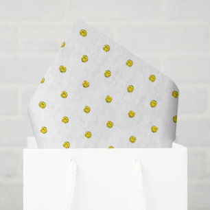 Papier Mousseline Smile Face Polka Dot Emojis Joyeux Jaune Fun