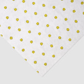 Papier Mousseline Smile Face Polka Dot Emojis Joyeux Jaune Fun (Détail)