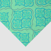 Papier Mousseline Smooth Arabesque - Motif géométrique Seafoam (Détail)
