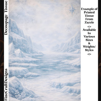 Papier Mousseline Snow Covered Arctic Landscape FG4 Decoupage