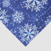Papier Mousseline Snow Flakes Blue  (Détail)